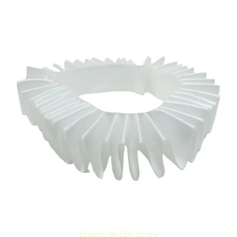 

N5KB Elizabethan Neck Ruff Medieval Styles Detachable Collar Ruffled Pattern Collar