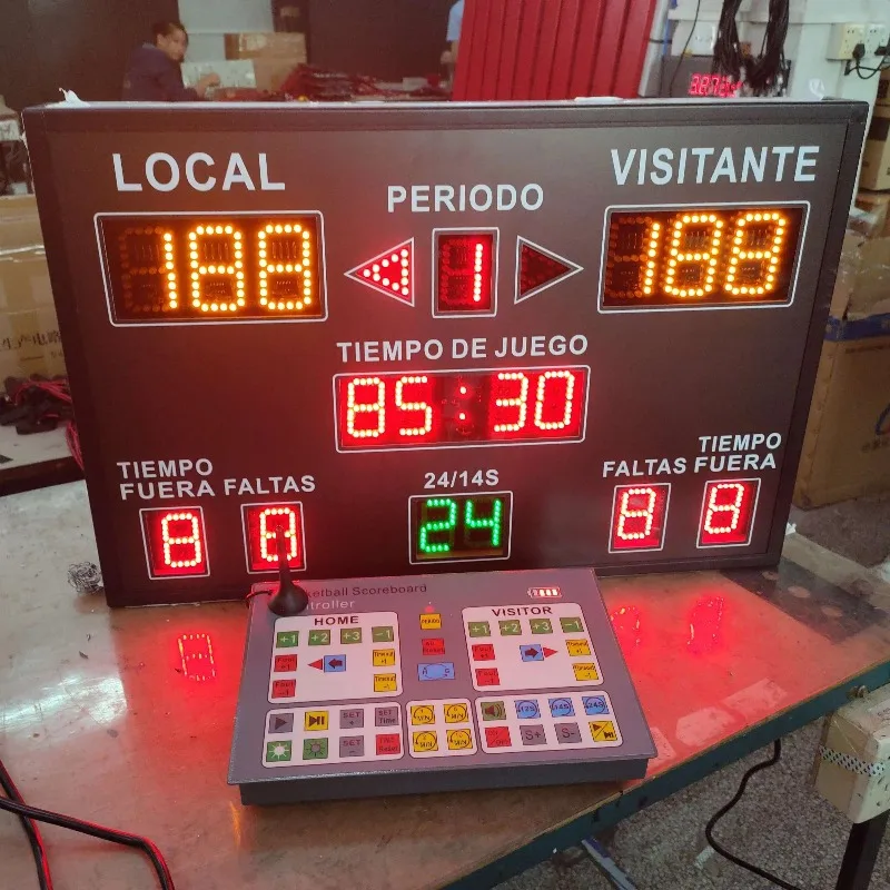 Portable Moving Scoreboard Changeable Sign 3" Digital Electronic Scoreboard Wireless Basketball Led Display Scoreboard