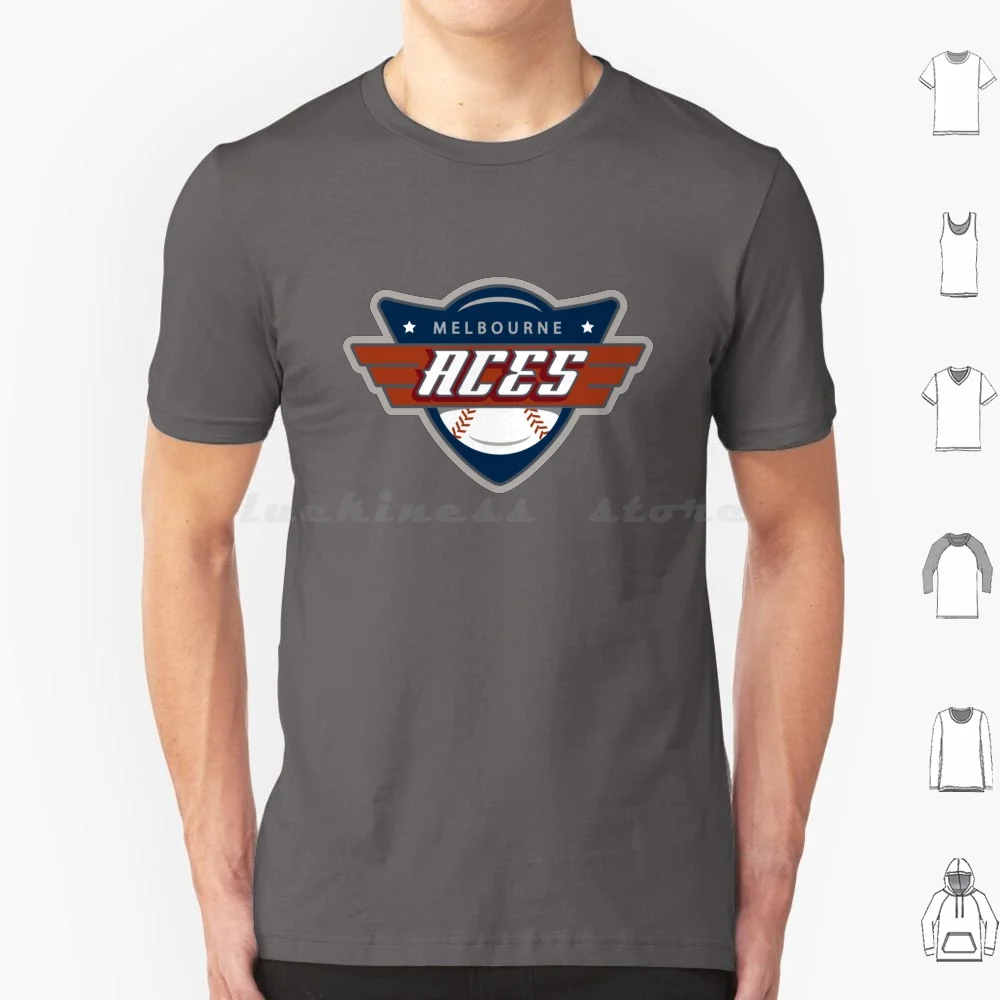 

Melbourne Aces T Shirt 6xl Cotton Cool Tee Baseball Adelaide Giants Footy Afl Melbourne Richmond Collingwood Essendon Fremantle