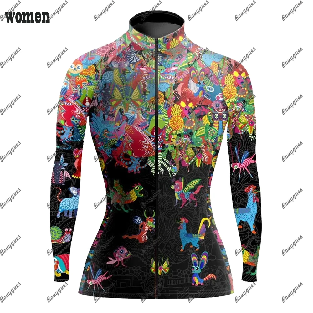 2023 Women\'s Cycling Jersey MTB Jersey Bicycle Team Cycling Shirt  Long Sleeve Bike Wear Summer Winter Premium Cycle Clothes