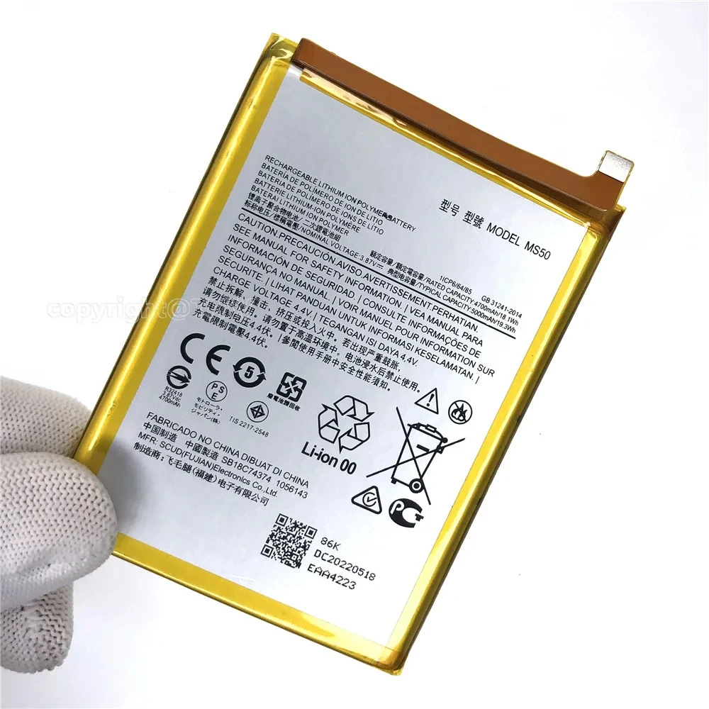 100% Original 5000mAh MS50 Battery For Moto Motorola G50 5G XT2149-1 Replacement Batteries Rechargeable Battery +Free Tool
