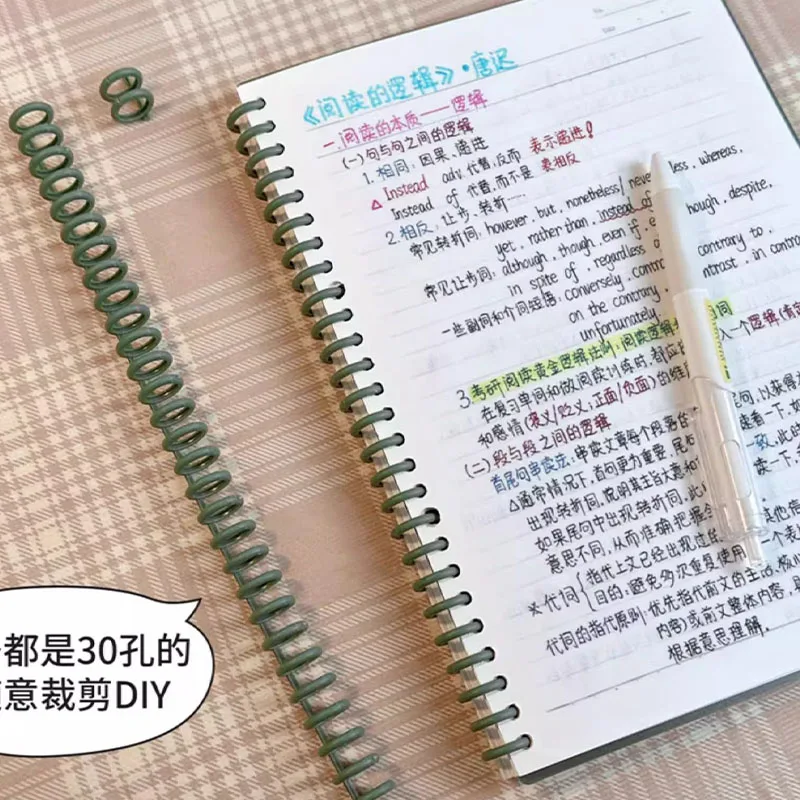 A5 DIY Spiral Binder Notebook, Removable Loose-Leaf, 60 Sheets, Blank/Lined Options for School & Office