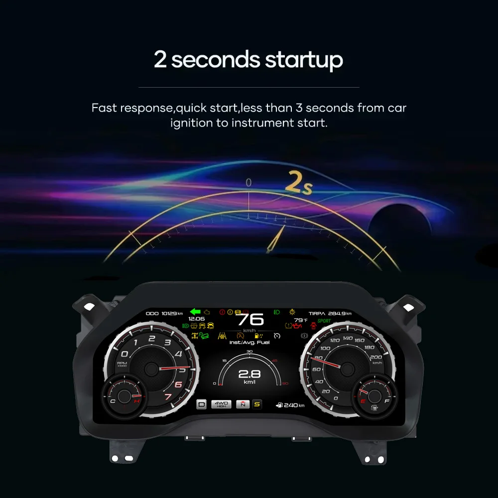 LCD Digital cluster Dashboard Panel For Ford F150 F250 F350 F450 2015-2020 Cluster Virtual Speedometer Screen Virtual Instrument