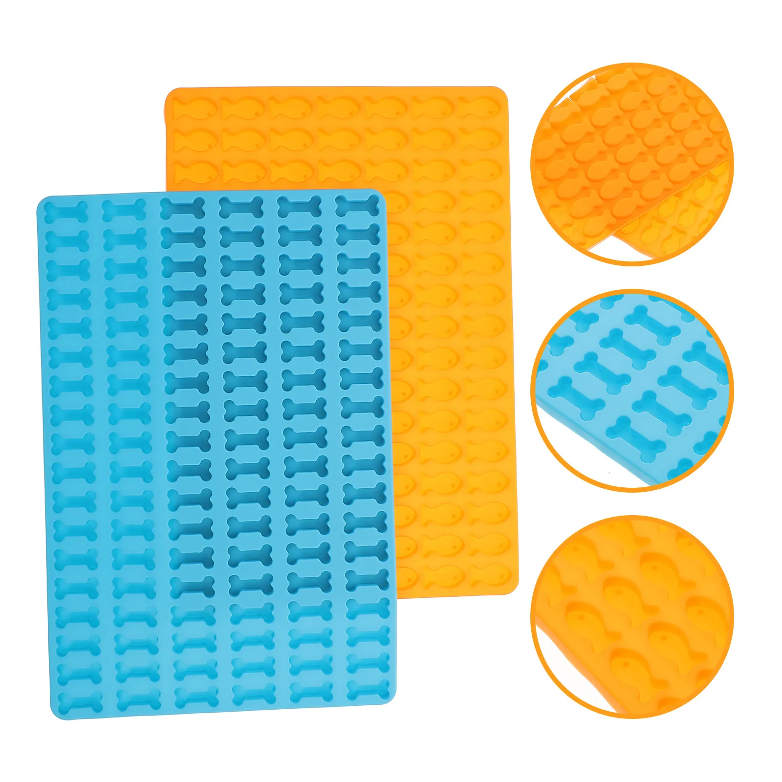 2Pcs Flexible Non-Stick Silicone Biscuit Mold Kit Creative Fish Design DIY Baking Tool for Chocolate Fondant Cookies Crafts Gift
