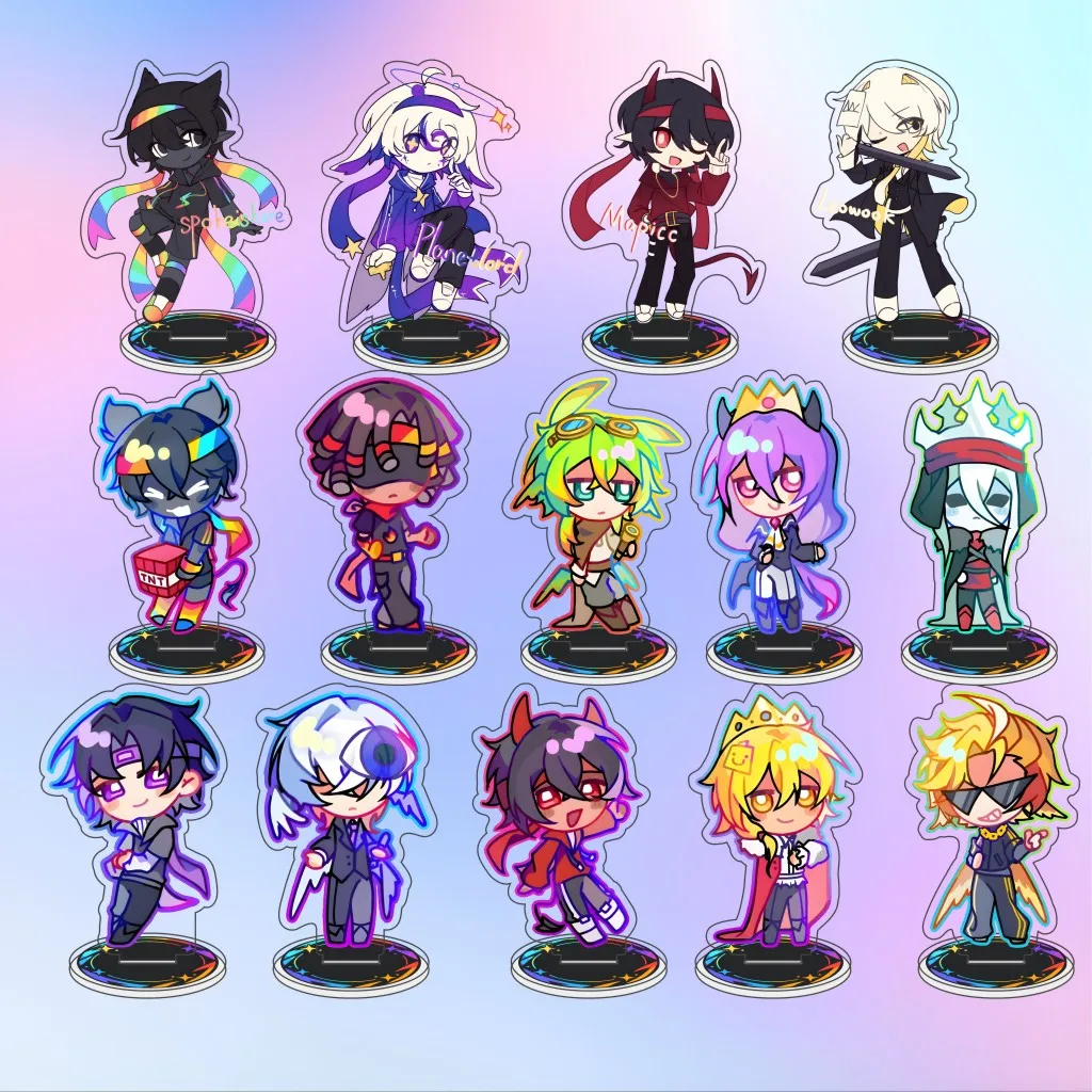 Game Unstable Universe (Unstablesmp) 10cm Figure Spokeishere Wemmbu Parrotx2 Standing Model Display Stand Fan Gift Keychain