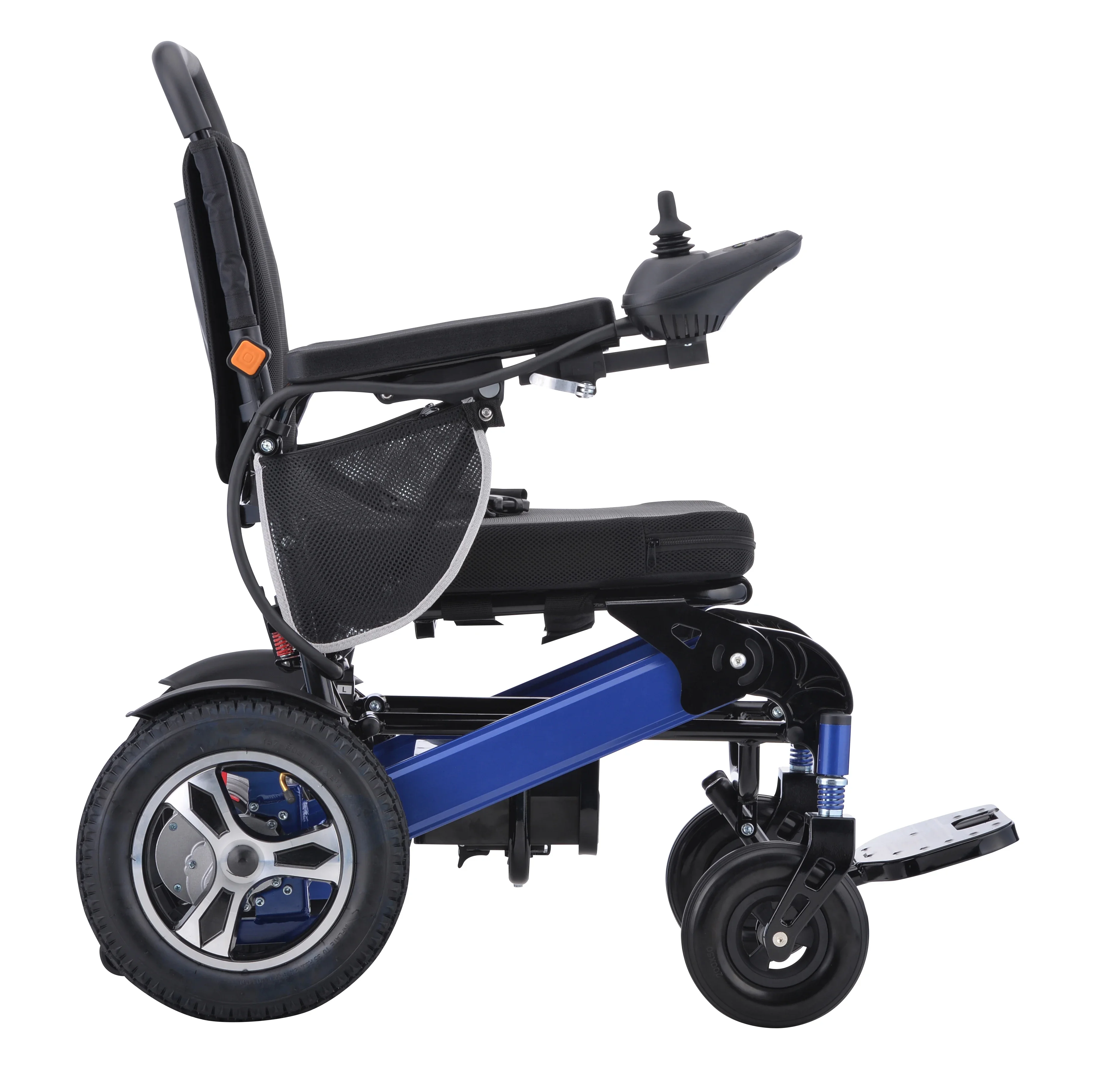 -Health Care Supply Shock Absorption Disabled Portable Wheelchair Folding Lightweight Aluminum Auto-folding Electric Wheelchair