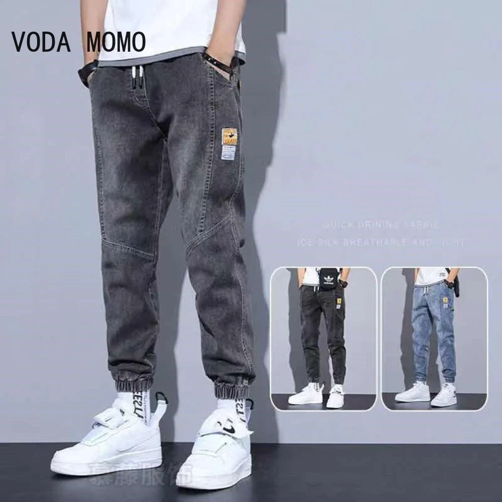 

2025 Teenagers Denim Jeans Men's Korean Feet Brand Stretch Men's Trousers Summer Thin Casual Ripped Ankle Length Pants jeans men
