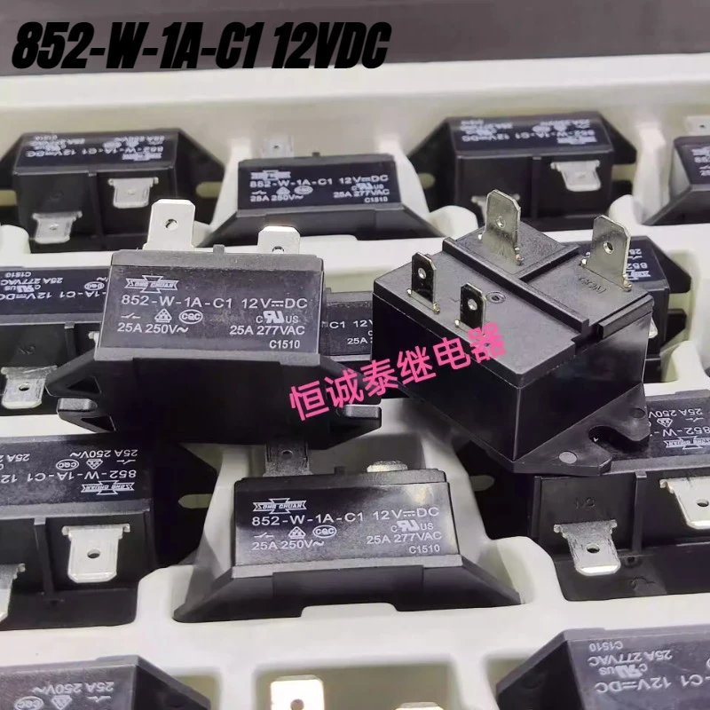 

（Brand New Original）1pcs/lot 100% original genuine relay:852-W-1A-C1 12VDC DC12V 25A 4pins power relay