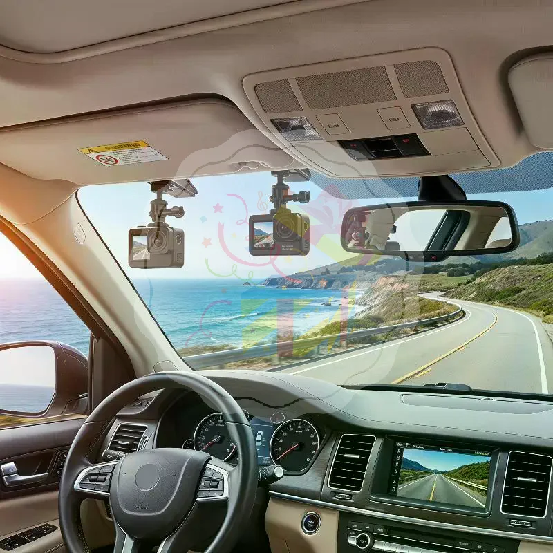 Car Action Camera Sun Visor Holder 1PCS POV Recording Mount Cradle No Drilling Required for In Car Driving Video Capture