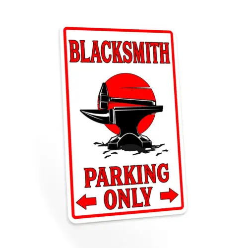 Blacksmith Parking Only Sign Anvil Forge Decor Wall Parking Metal 108122001029