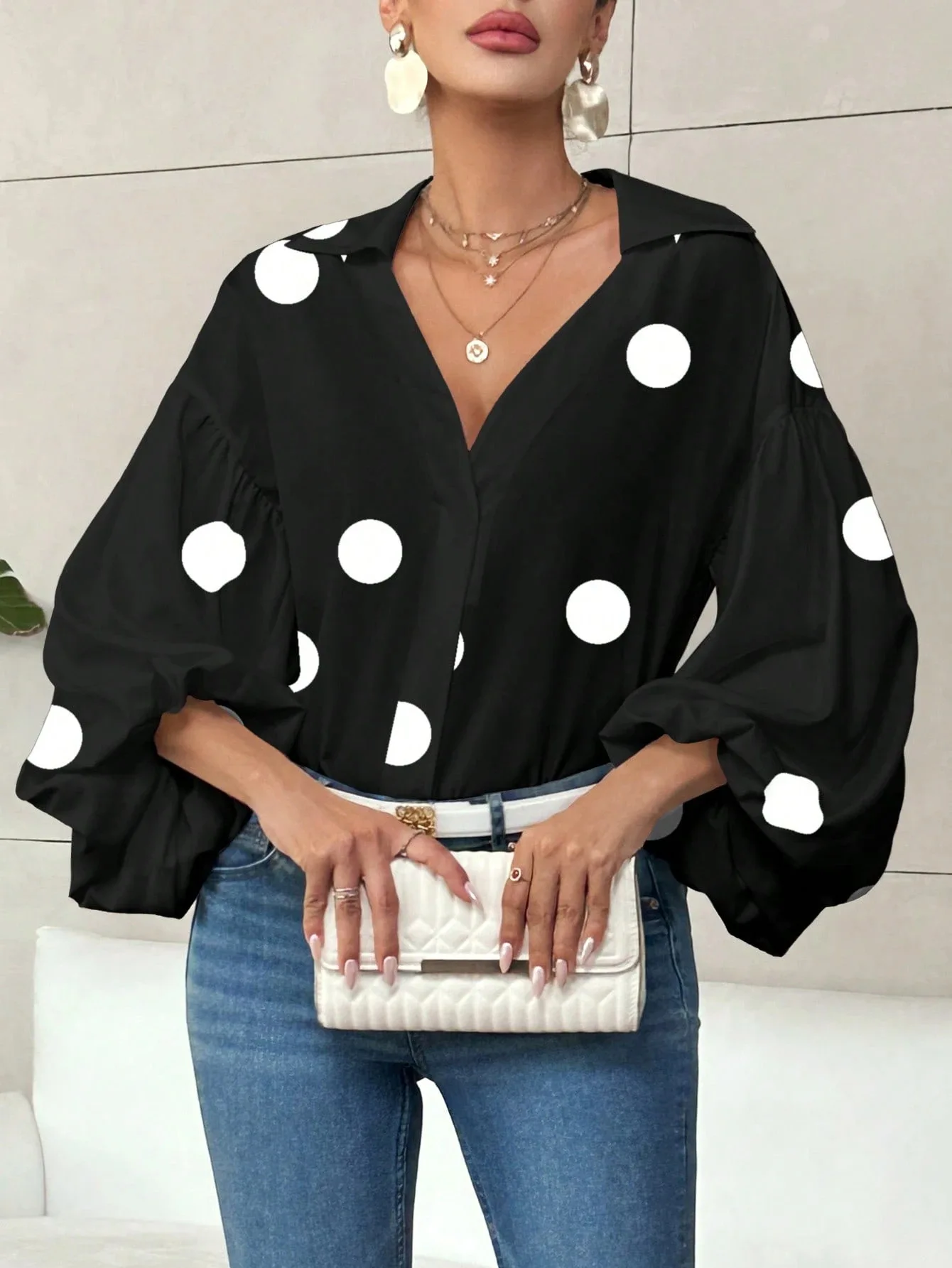 Black polka dots