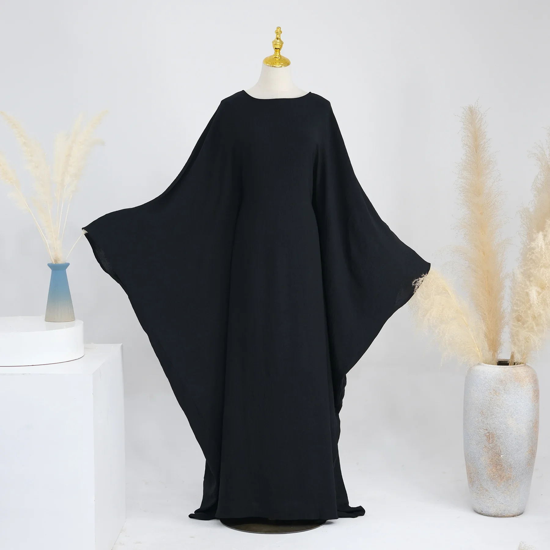 Imagem -04 - Abaya Muçulmana com Manga Borboleta Feminina Vestido Longo com Cinto Interno Vestidos de Festa Kaftan de Dubai Roupas Islâmicas Ramadã e Eid Nova Dubai 2023