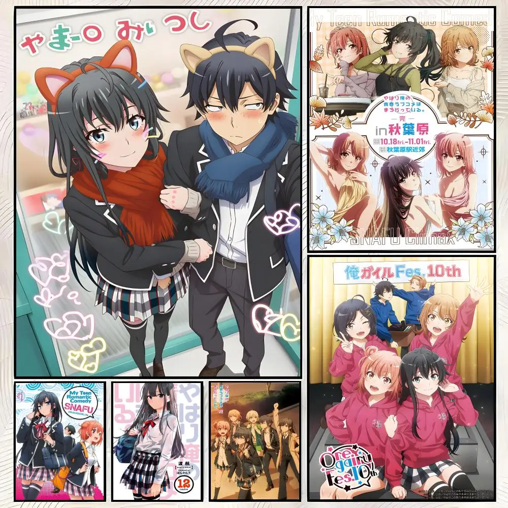 My Teen Romantic Comedy SNAFU Poster HD Art Retro Self-adhesive DIY Room Home Living Room Club Wall Decor Gift
