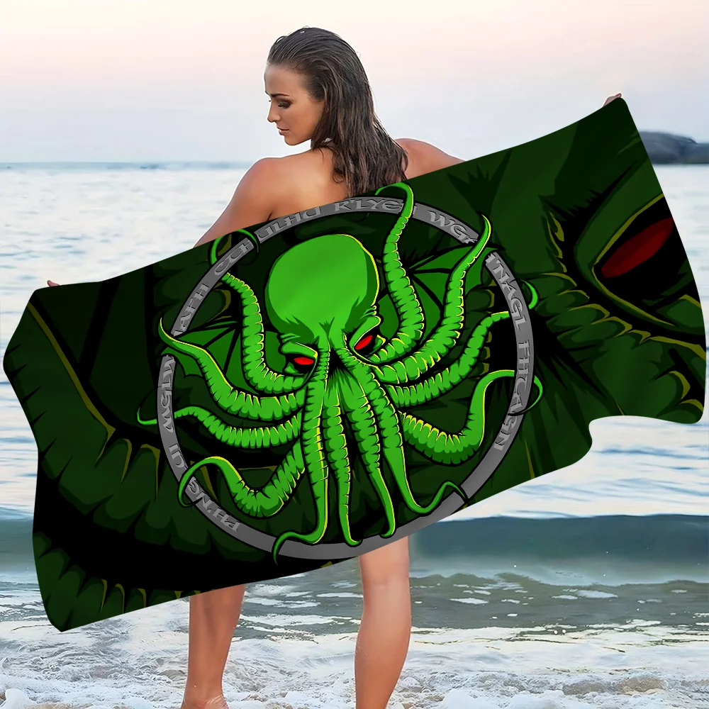 

Cthulhu Mythos Anime Beach Swimming Towel Soft Absorbent Washcloth Children's Gifts For Kids Travel Camping Gym