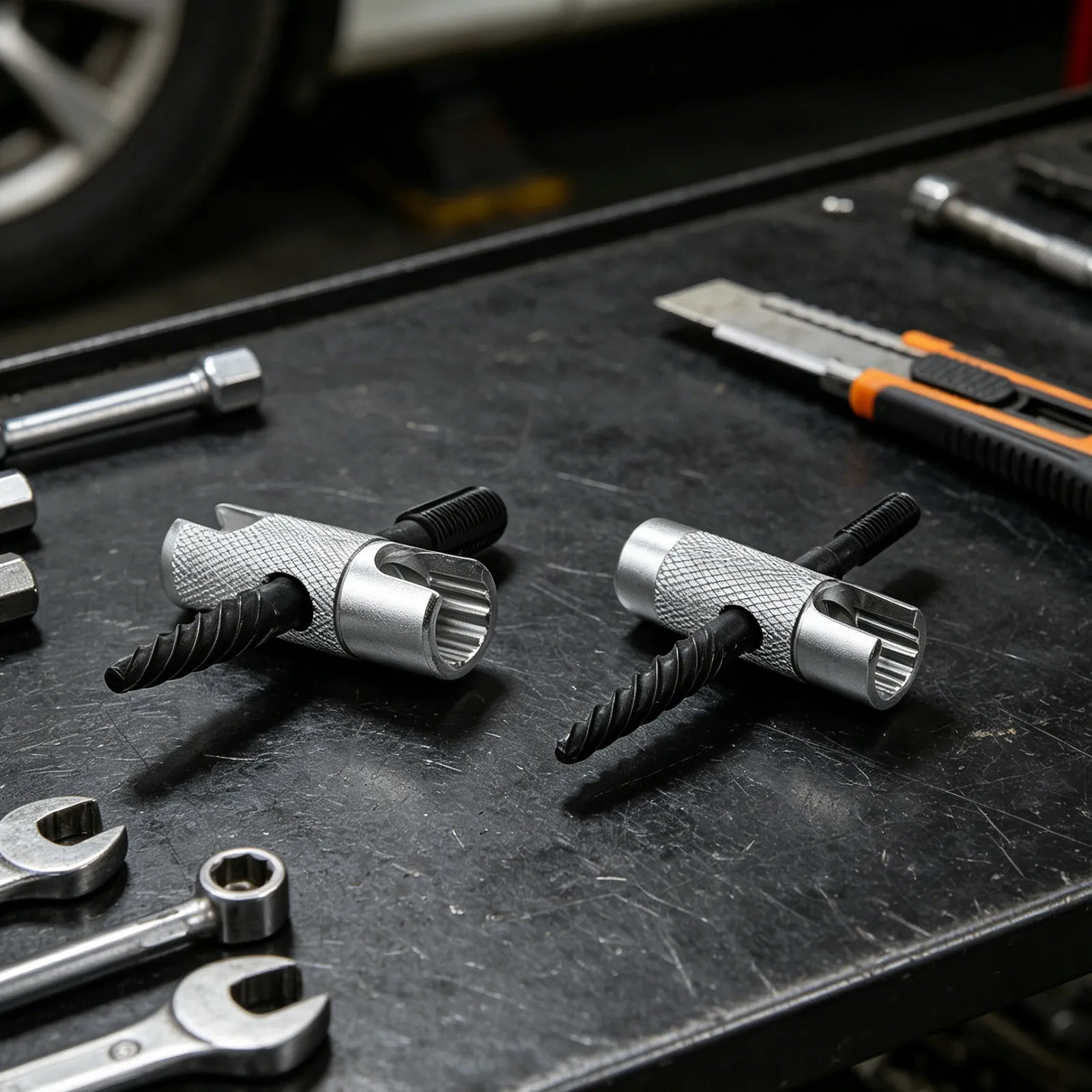 

1 Pair Hand Press Grease Nipple Installation Tool Hardened Alloy Steel Universal Zerk Fitting Installer for Truck Repair