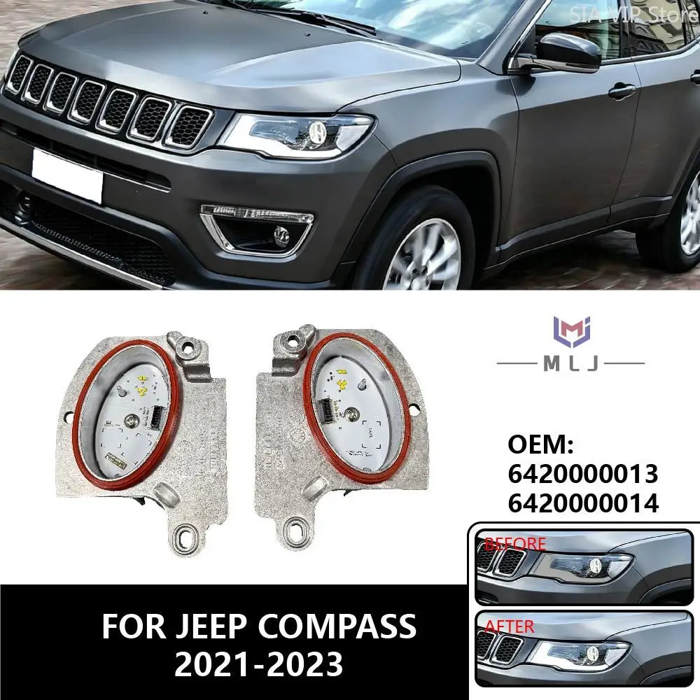 For Jeep Compass 2021-2024 6420000013 6420000014 LED Headlight DRL Control Module Headlight LED Source Module Car Accessories