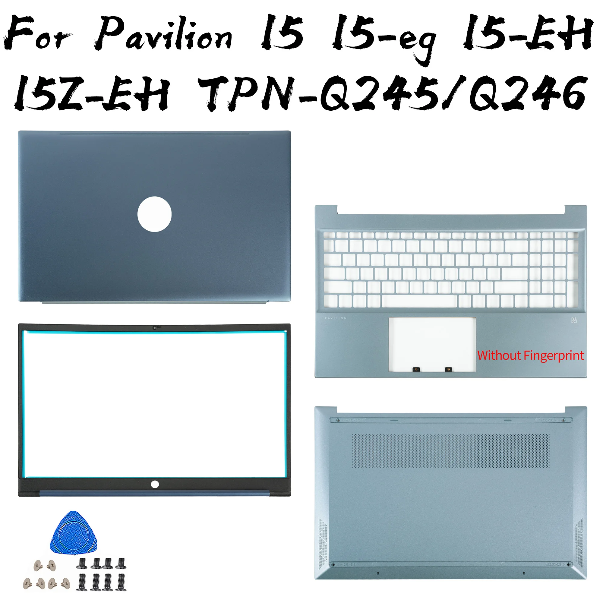 

NEW Laptop LCD Back Cover/Front Bezel/Palmrest/Bottom Case For HP 15 15-EG 15-EG0010TX TPN-Q245 Series M08899-001 M08901-001