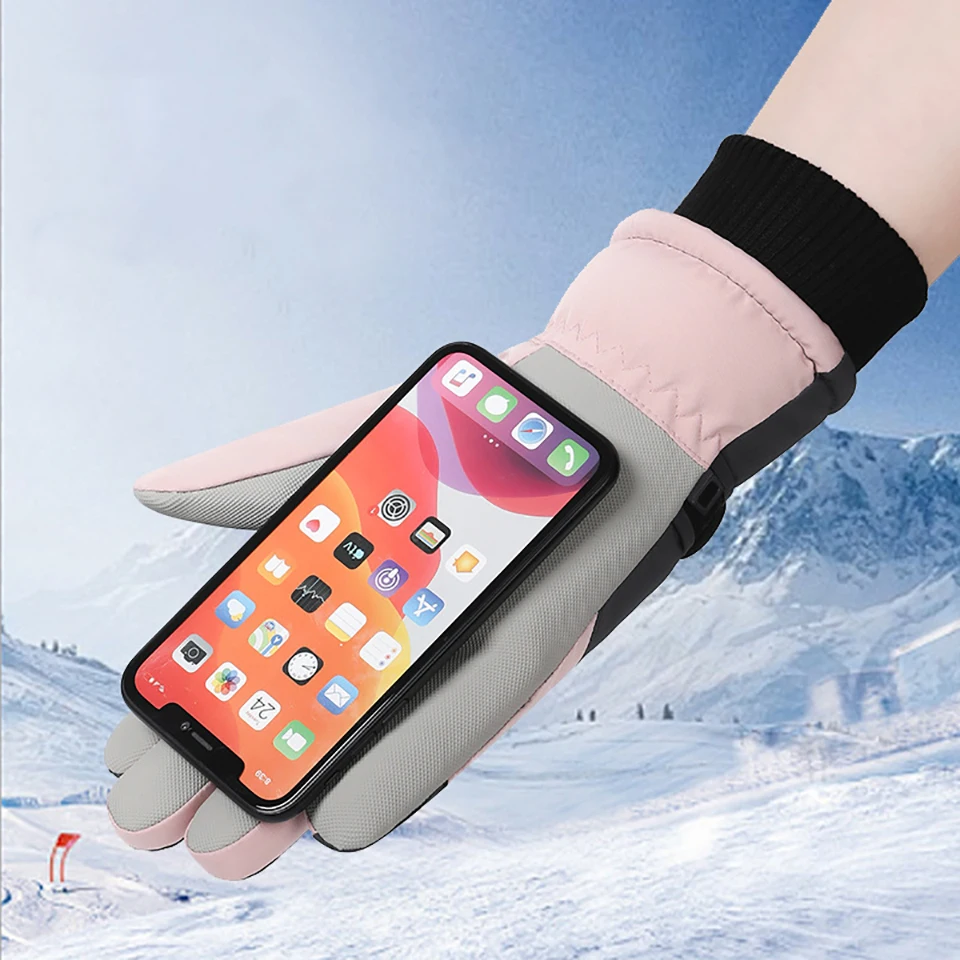 KoKossi Winter Ski Gloves Windproof Touch Screen Waterproof Snow Gloves Fleece Warm Motorcycle Cycling Snowboard Gloves Unisex image 5