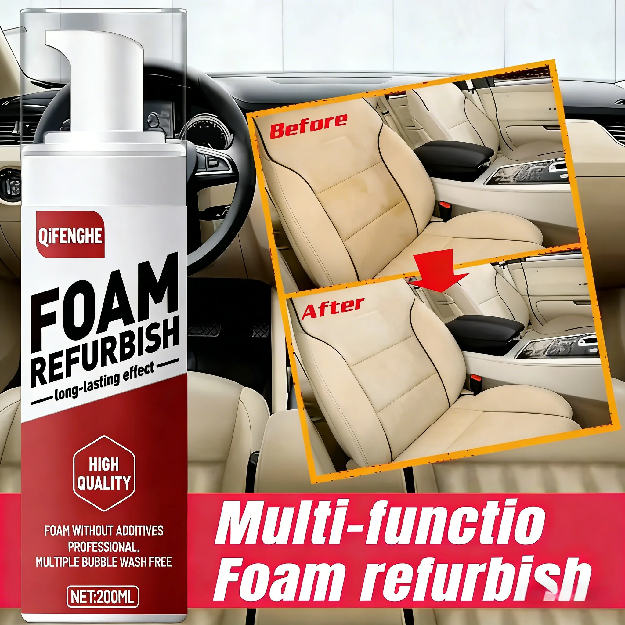 Household & Car Interior Cleaner – Gentle on Hands, Cleans and Conditions in One