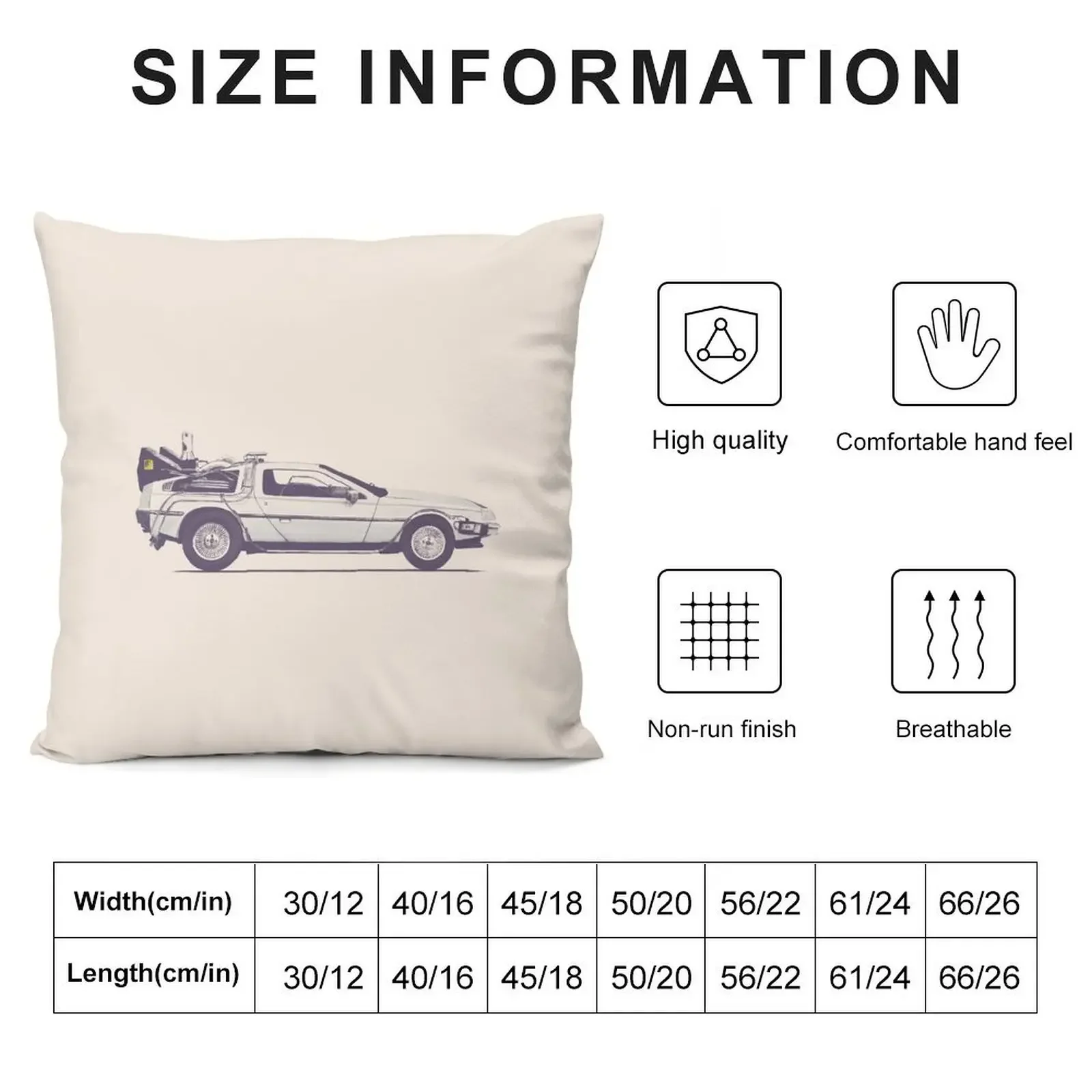 Delorean Throw Pillow Cushion Cover Set pillow cover luxury pillow