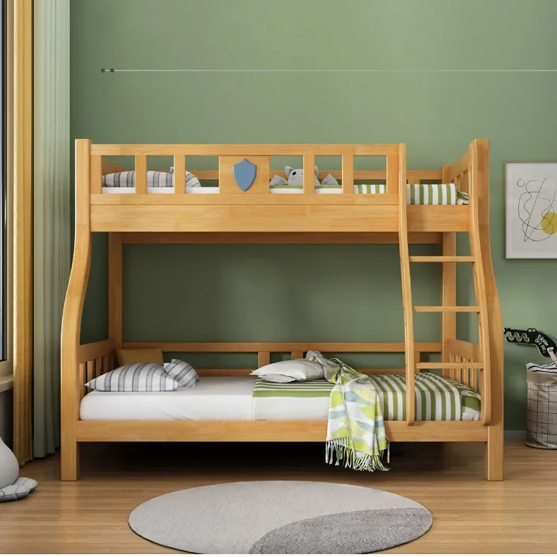 

z Small Space Solid Wood Classic Kids Bunk Bed With Mattress