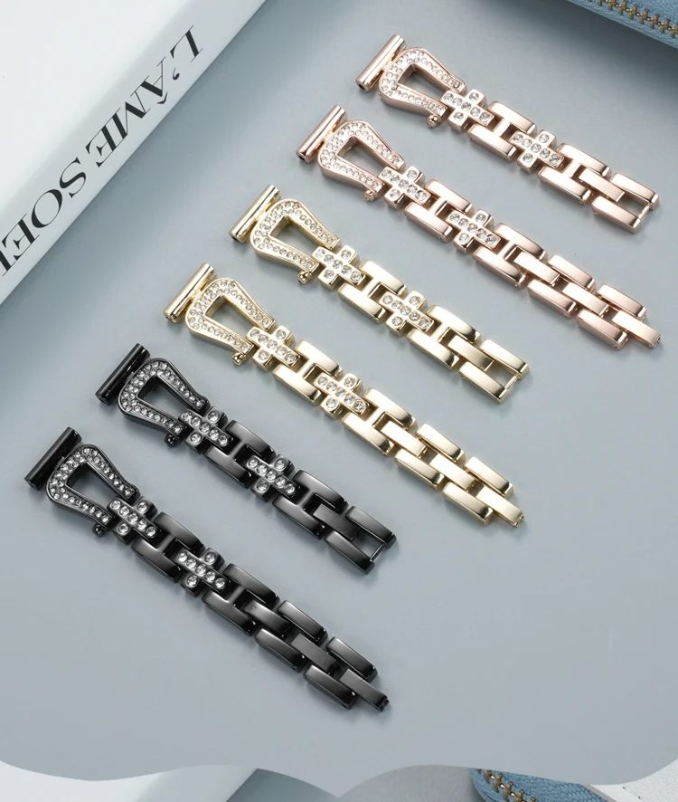Fashion Metal Watch Strap Lightweight Zinc Alloy Women's Watch Chain Quic Release 14mm Bracelet Lady
