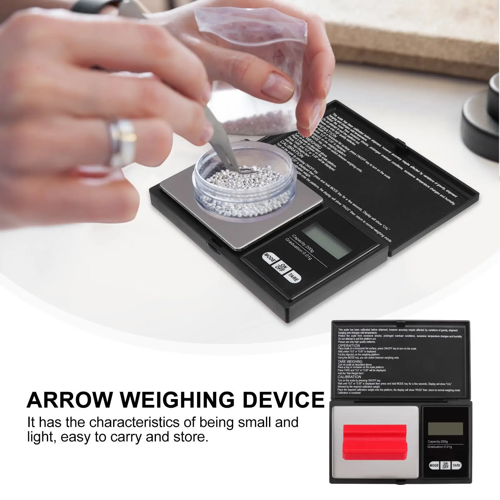 

Arrow Weighing Device High Strength ABS Material Lightweight Heat Resistance Measuring Tool Outdoor Competition Scale Portable