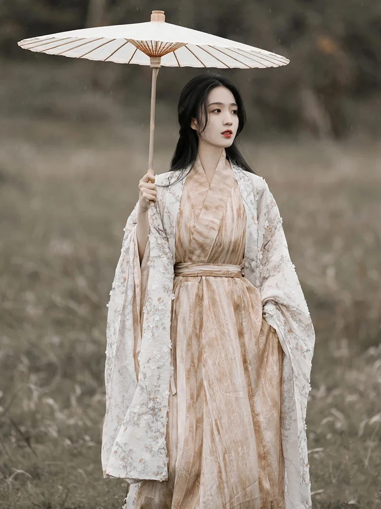 

Hanfu female 2024 Wei Jin wind ancient dress to lead ruqun ancient wind big sleeve shirt super Xianqi spring and autumn dress