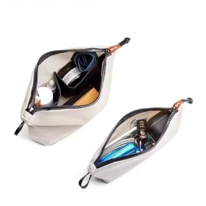 2PCSPouch Duo Lightweight Water Resistant Toiletry Bag Foldable Travel Cosmetic Gadget Cable Storage Organizer Pouch Pencil Case