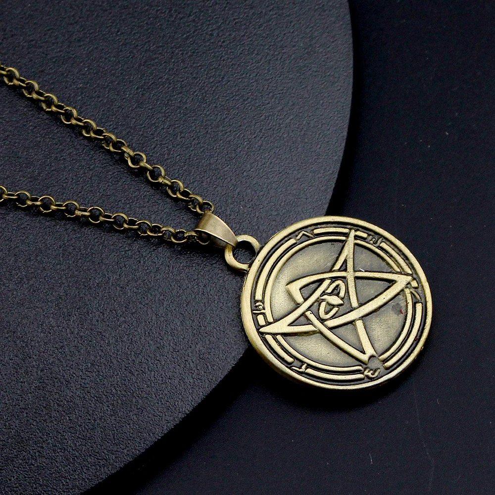 Howard Phillips Lovecraft Cthulhu Mythos Necklace The Gates of Key Logo Metal Pendant Fashion Choker Vintage Jewelry Accessories