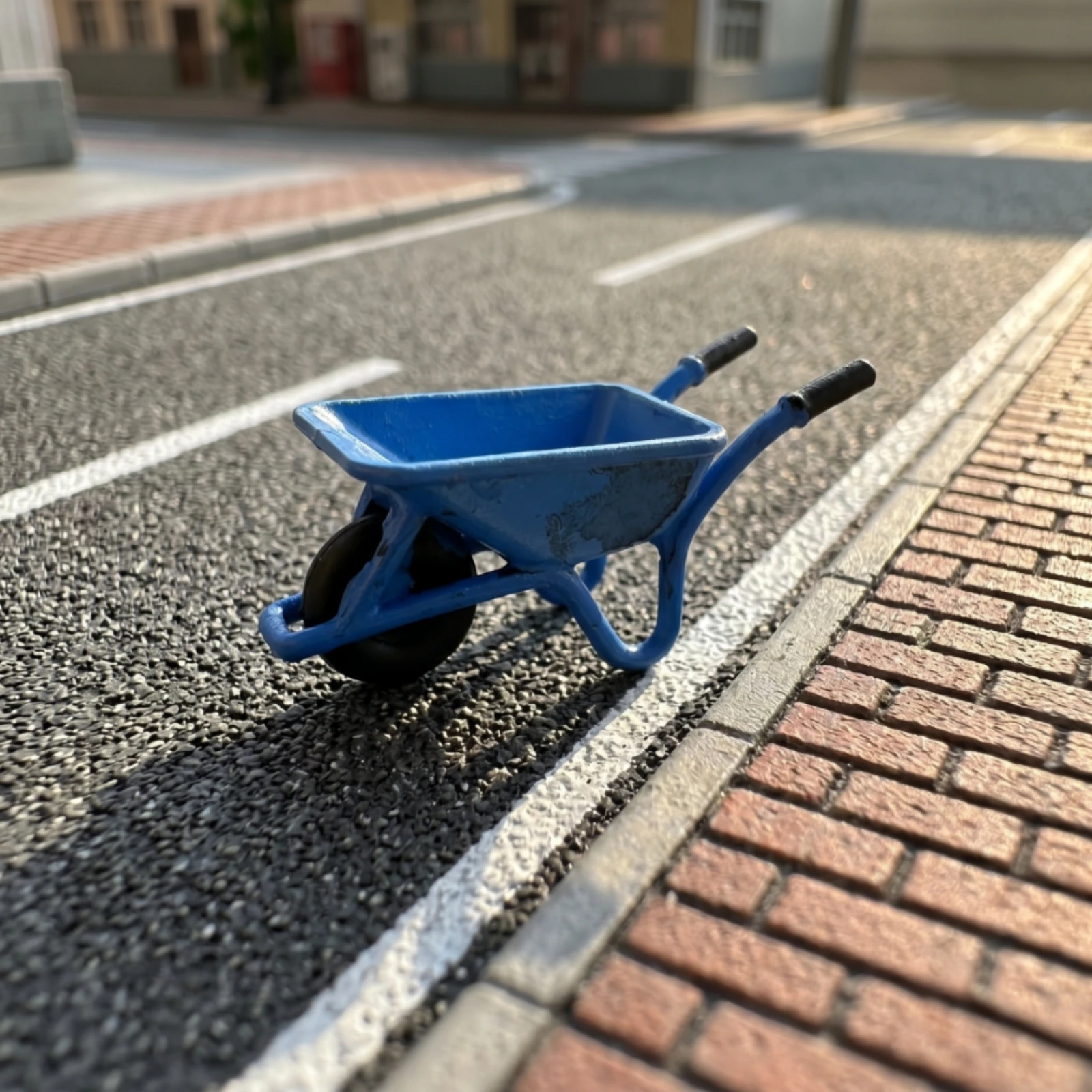 Miniature Wheelbarrow Tiny Wheelbarrow Model with Single Wheel Ornament Mini Compact for Hobbyists, Dioramas, Tabletop Displays