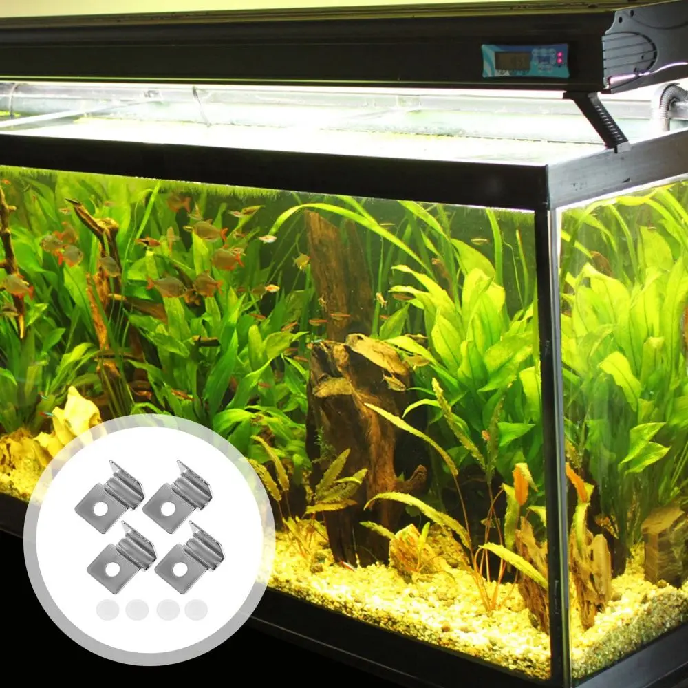 Accessories Replacement Aquatic Pet Supplies Aquariums  Lid  Support Fish Tank Brackets Glass Lid Clips Glass Cover  Holders