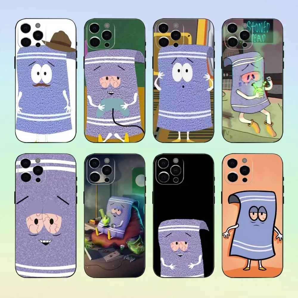 

Cute T-Towel -South Park Phone Case For iPhone 17, 16,15,14,13,12,11, Others Soft Silicone Black Cover