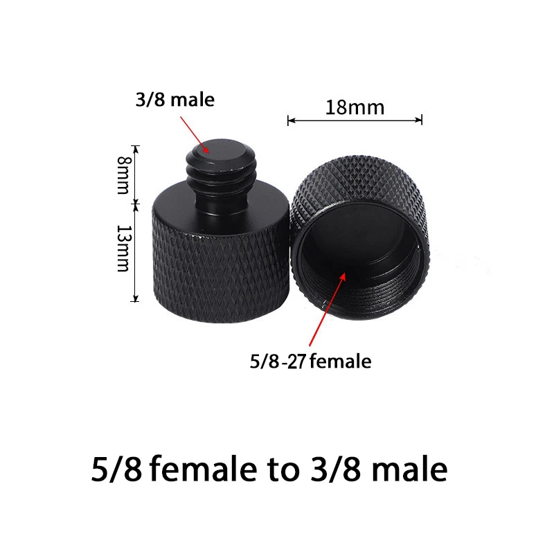 1x Conversion Screw 5/8 to 1/4 Adapter and 5/8 to 3/8 Adapter Combo Pack Mic Thread Screw Microphone Stand Tripod Adapter