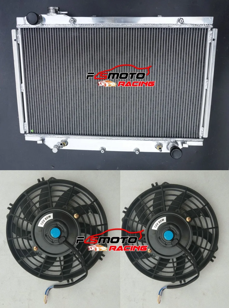 Radiatore in alluminio + Ventole per Toyota Landcruiser HDJ80 HZJ80 HDJ 80 AT 1990-1998 1991 1992 1993 1994 1995 1996 1997