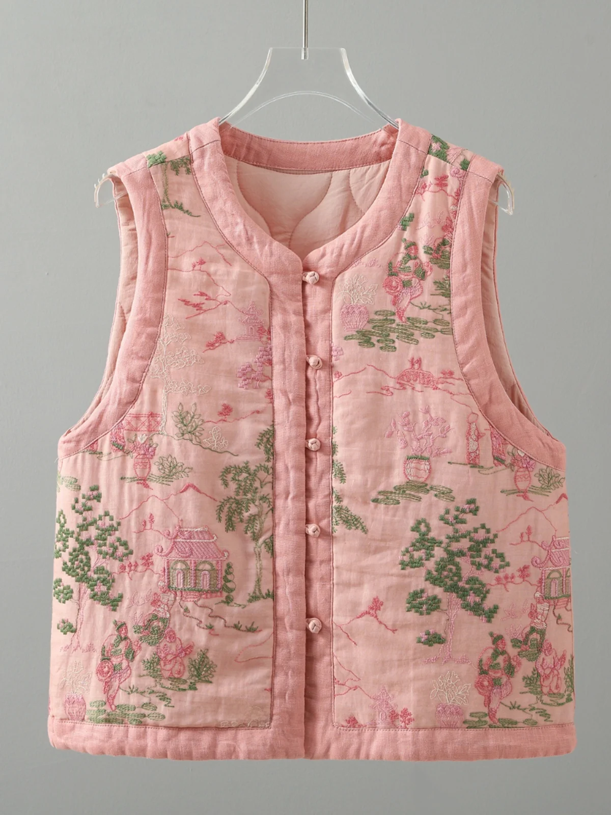 الرجعية الصينية Sle الثقيلة التطريز القطن سترة المرأة الشتاء ملابس خارجية الراقية الإحساس طبقات Svel وسادة الكتف... #5