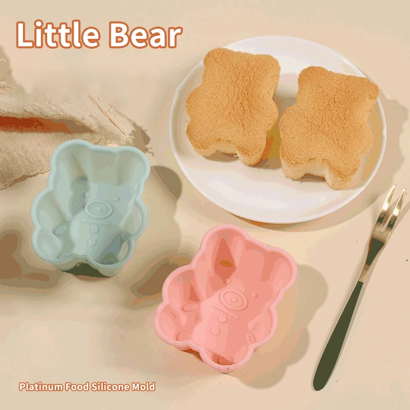 1/3Pcs Silicone Cake Mold Bear Shaped Muffin Cupcake Baking Molds Kitchen Cooking Bakeware Maker DIY Cake Decorating Tools