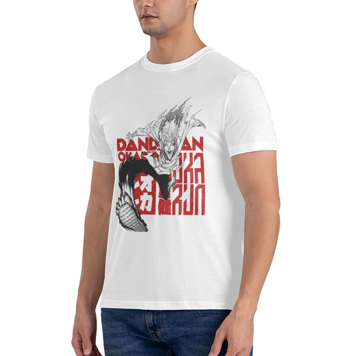 Men's Dandadan Okarun T Shirts Dandadan Okarun Pure Cotton Clothes Crewneck Tee Shirt Printed T-Shirt official-website fugees