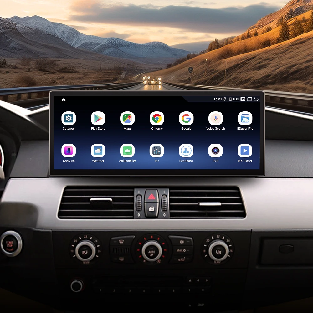 2024 New12.3'' Android 13 Car Android Monitoring for 5 Series E60 2006-2010 GPS Screen with Carplay and Android Auto Radio