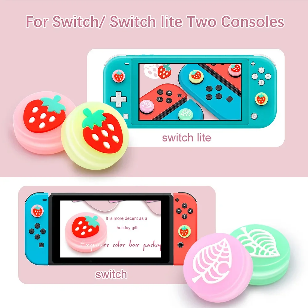 Glow Luminous Fruit Thumb Stick Grip Cap Joystick Cover voor Nintendo Switch NS Lite Joy-Con Controller Nintend Thumbstick Case