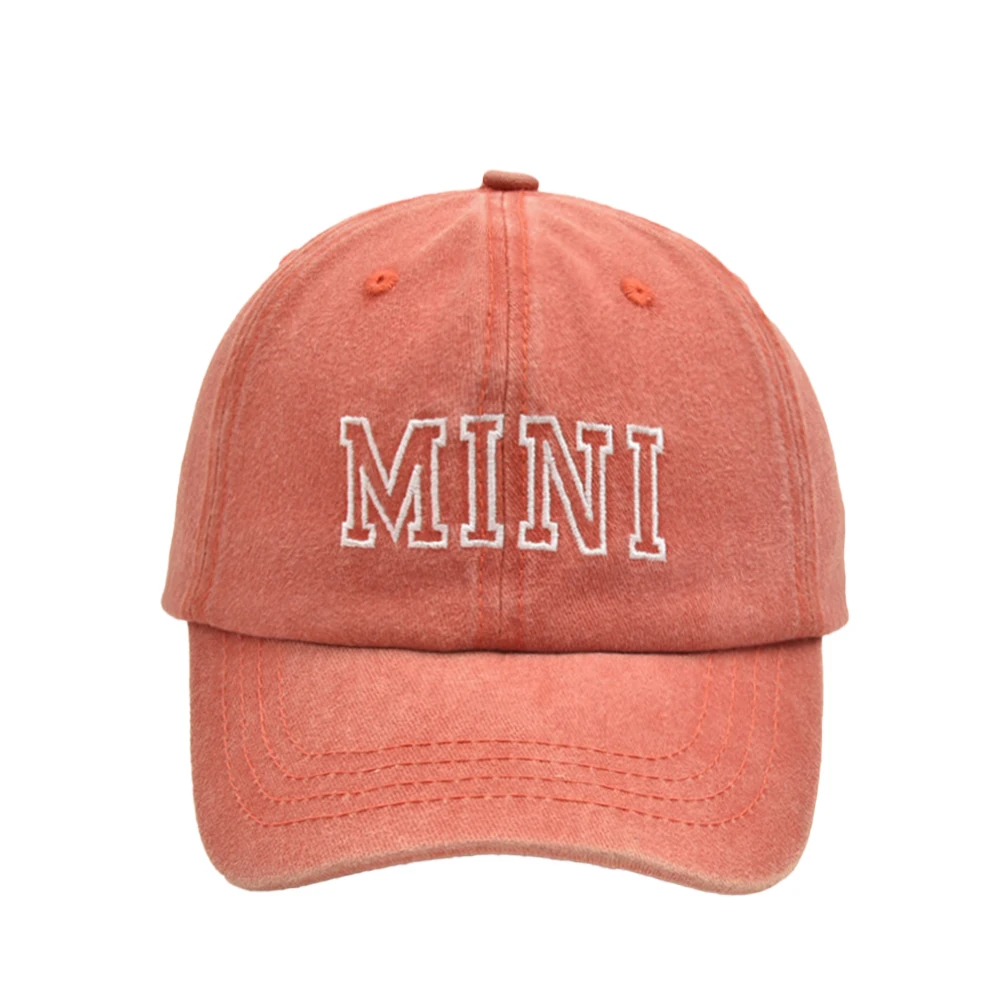 New Parent Child Hat Cute MAMA MINI Embroidered Baseball Hats for Women Girl Fashion Outdoor Sunscreen Hat Kids Casual Sport Cap