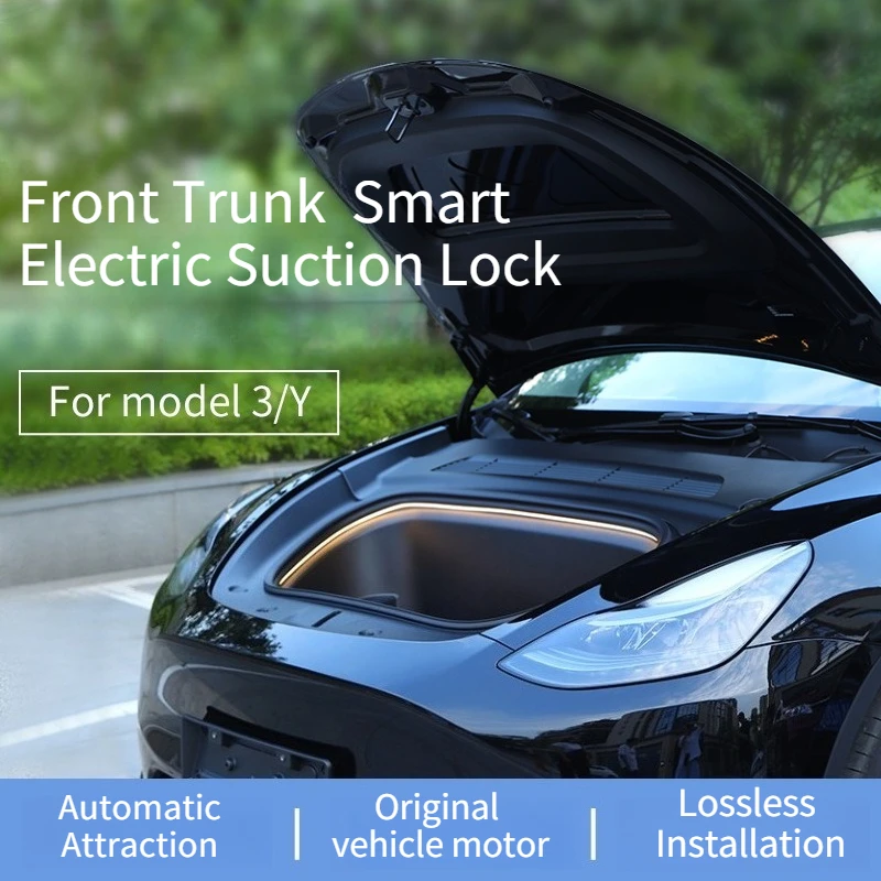 For Tesla Model Y/3 front spare box electric suction lock, front cover electric suction lock front cover electric suction