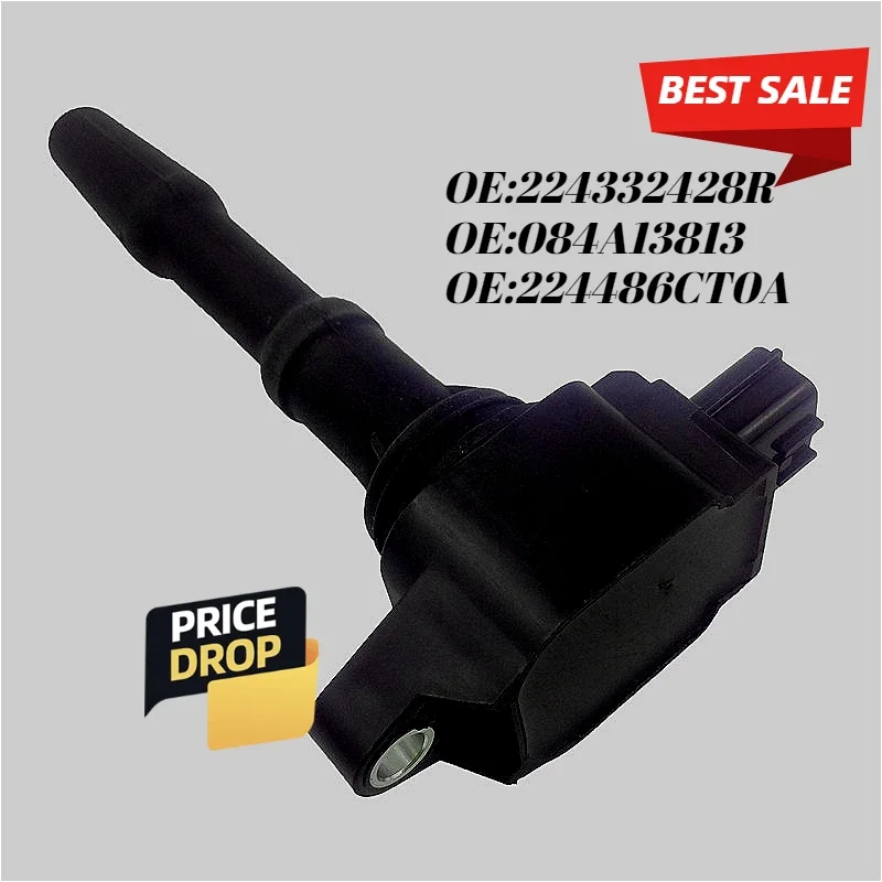 

Auto ignition coil for Renault Captur Clio Megane Kangoo H5F 1.2L Turbo I4 2013-2018 224332428R 084A13813