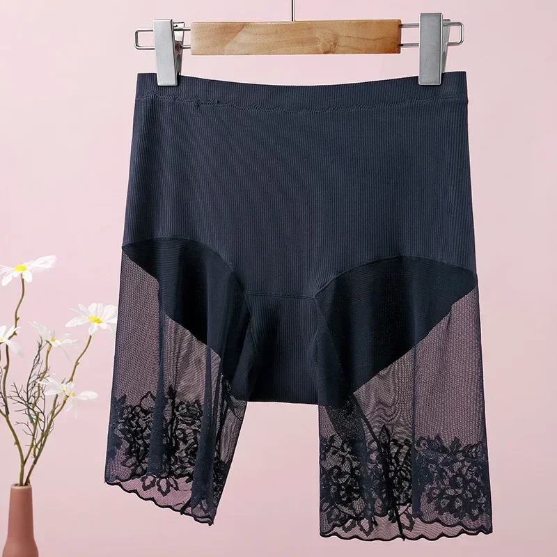 

Шорты больших размеров под юбкой, сексуальные кружевные шорты с защитой от натирания бедра, нижнее белье, женские брюки, защитные брюки большого размера, женские новые