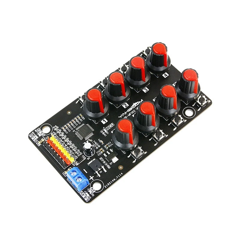 Eight-Way Servo Controller Robot Arm Test Board Driver Knob 8-Way Pwm Development Industrial Control Debugging Board