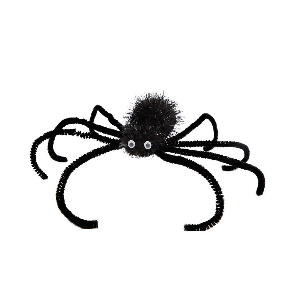 Long Leg Halloween Black Spider Hairpin Spider Headwear Spiders Hair Barrettes Purple Black Halloween Headdress Hair