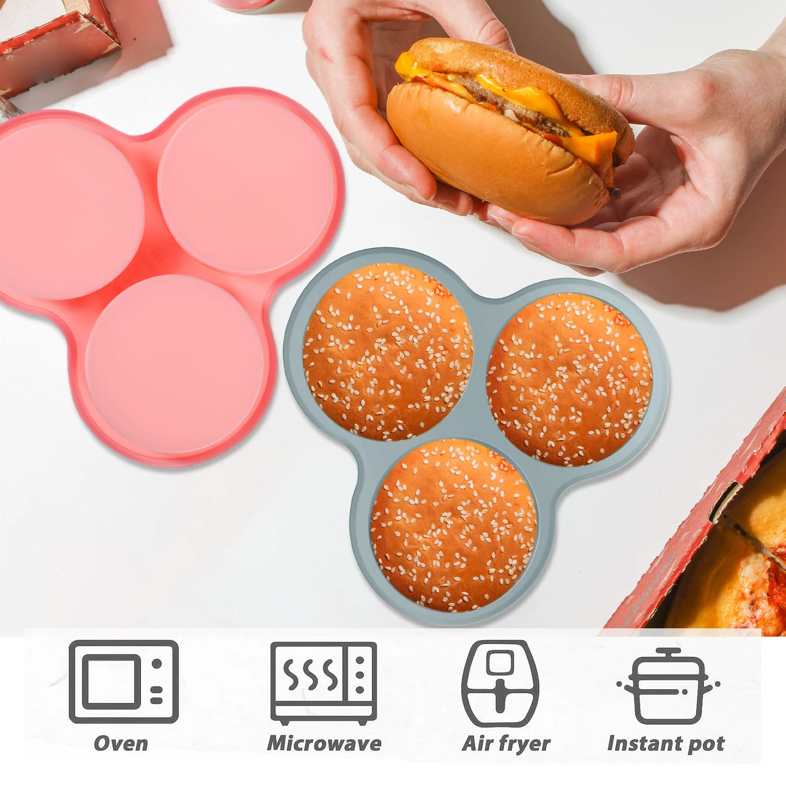 

2 Pcs Cake Mold Cookie Molds Moulds Airfryer Muffin Pan Biscuit Baking Silica Gel for Chocolate