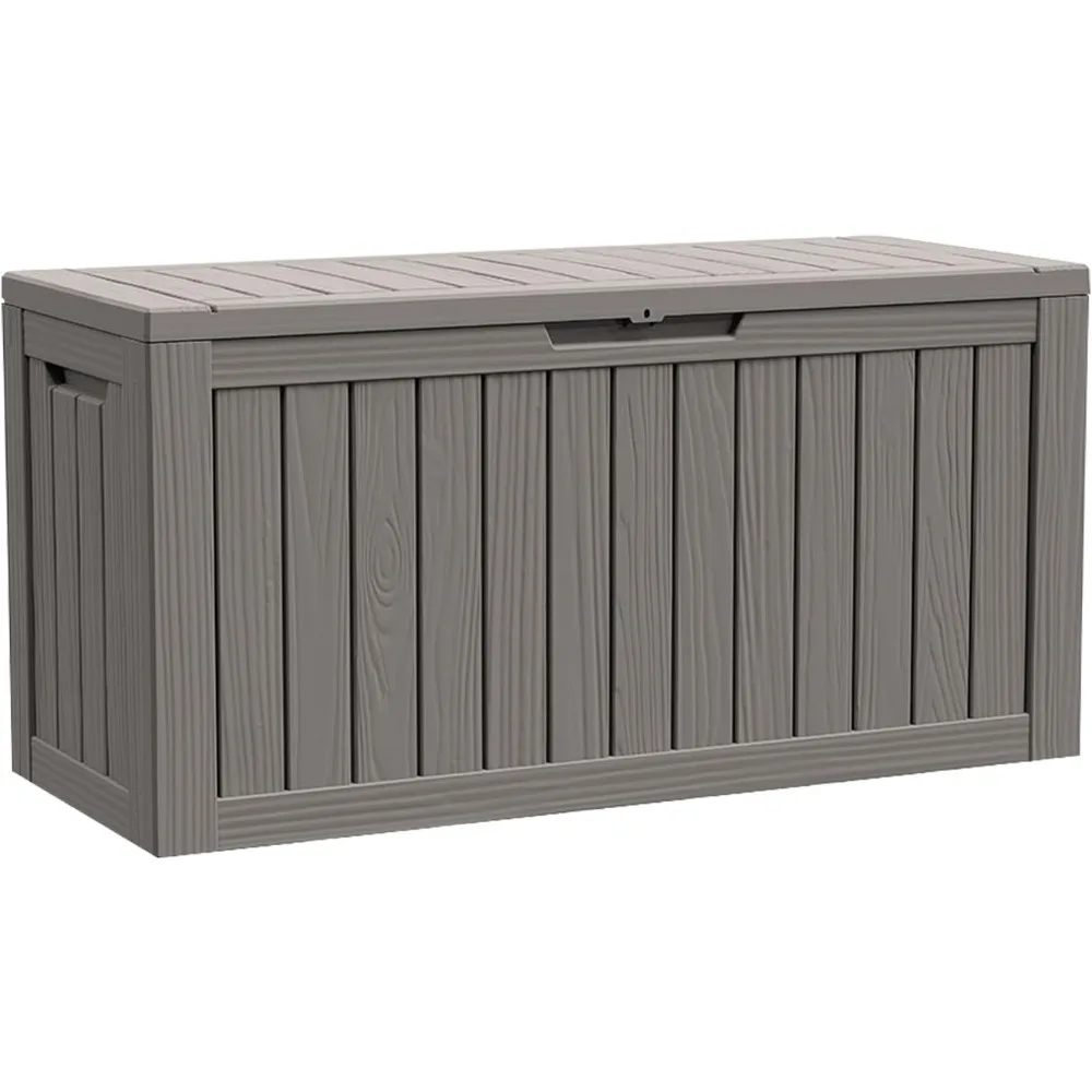 

80 gallon waterproof deck box, terrace furniture storage box with lockable lid, garden, yard