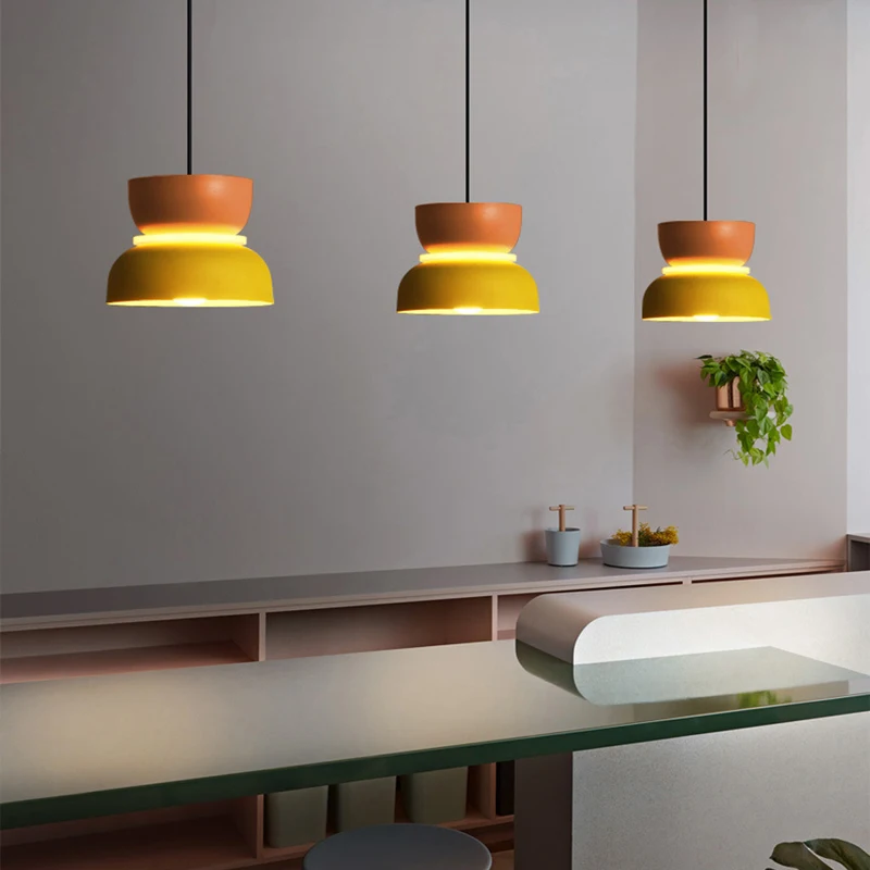 Imagem -05 - Modern Macaron Pendant Lamp Led Suspensão Pendurada Living Estudo Bar Sala de Jantar Cabeceira Quarto Iluminação Home Decor Móveis