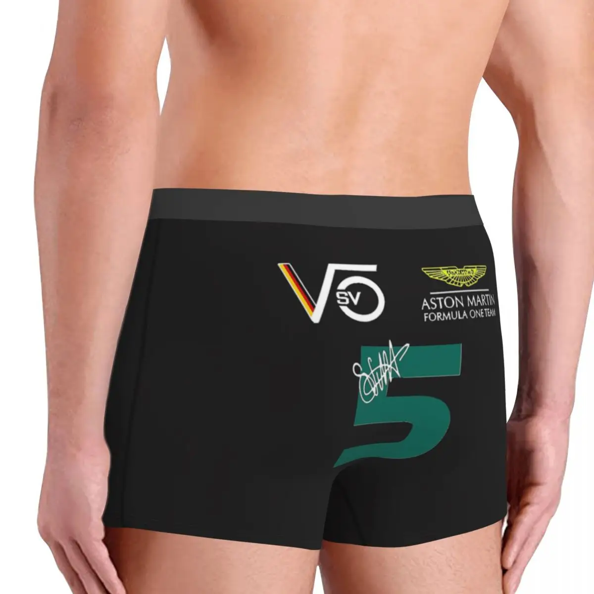 Sebastian Vettel 5Asmt F1 2022 Heren Boxershorts Boxershort Slips Zeer Ademende Onderbroek Hoge Kwaliteit Korte Broek Cadeau Idee